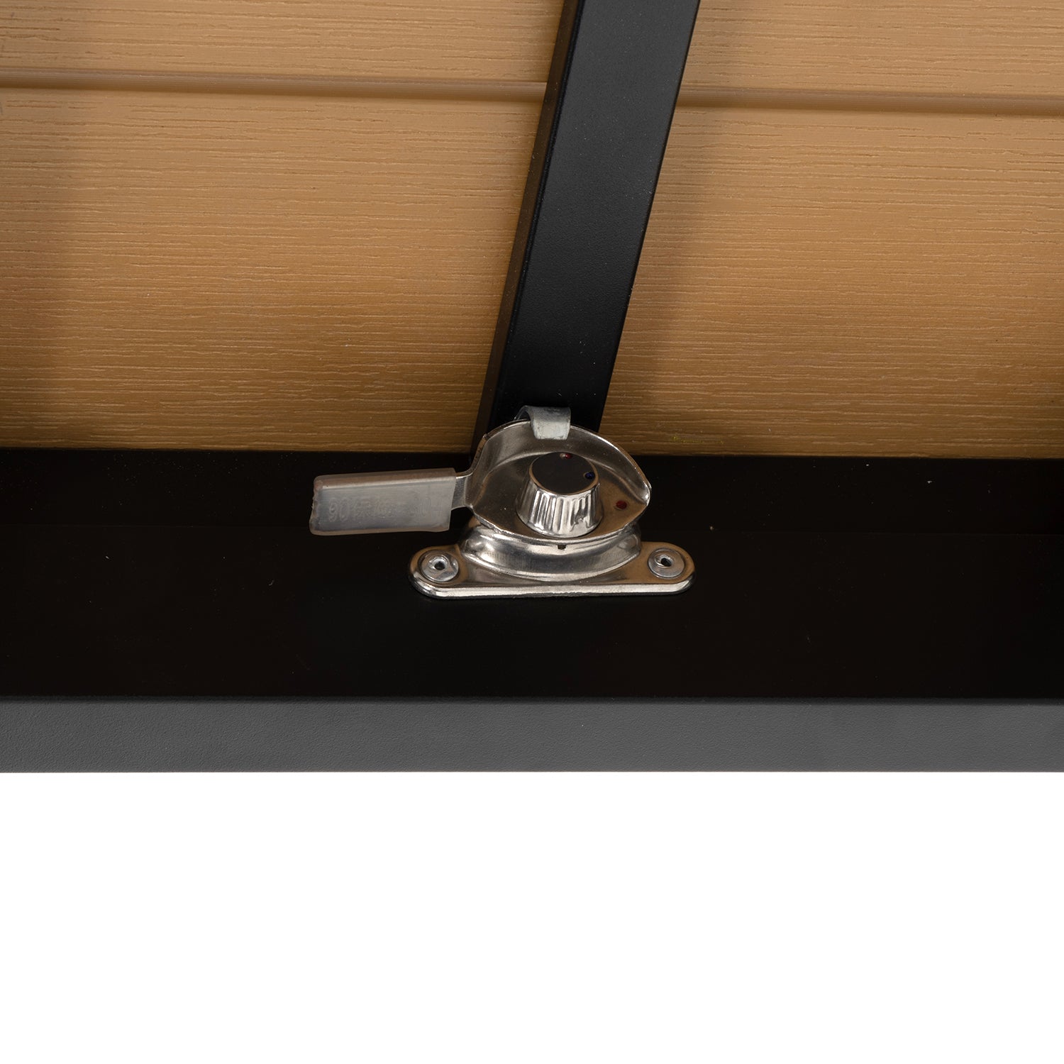 VESTIAMO CASA GIARDINO - Set da giardino 7 pezzi Tavolo Estensibile con 6 Sedie struttura in alluminio Nero e top in Polywood